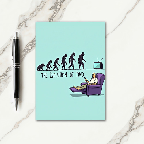 Funny Evolution Dads Day Card