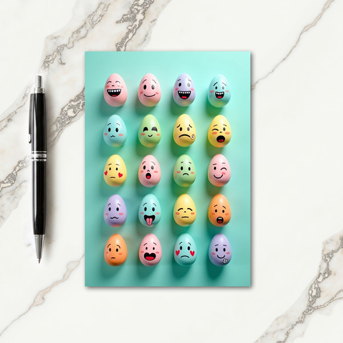 Funny Faces Greeting Card