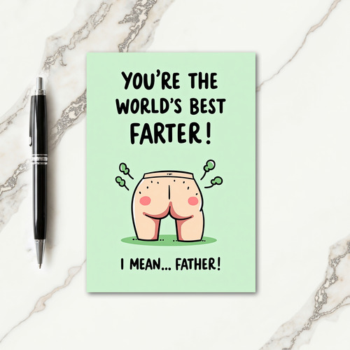 Funny Farter Fathers Day Card