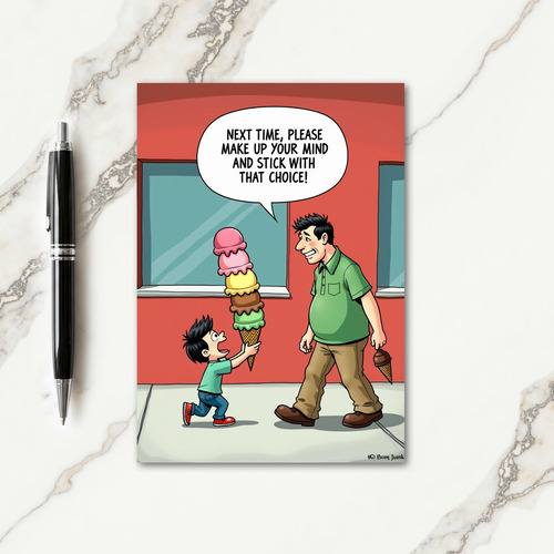 Funny Fathers Day Dessert Card