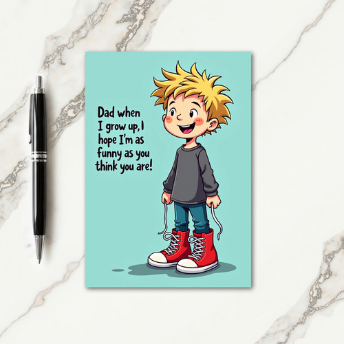 Funny Fathers Day Portrait Card