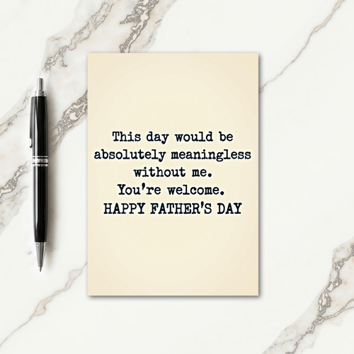 Funny Fathers Day Text Card