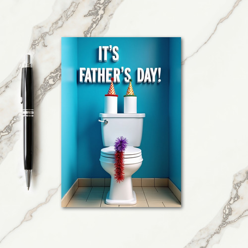 Funny Fathers Day Throne Card