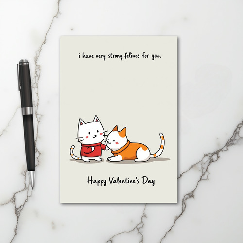 Funny Feline Love Card