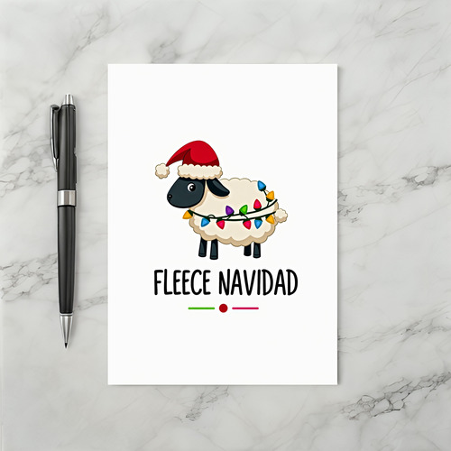 Funny Fleece Navidad Sheep Card