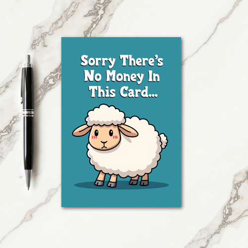 Funny Fluffy Sheep Birthday Card