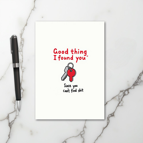 Funny Forgetful Partner Keys Card