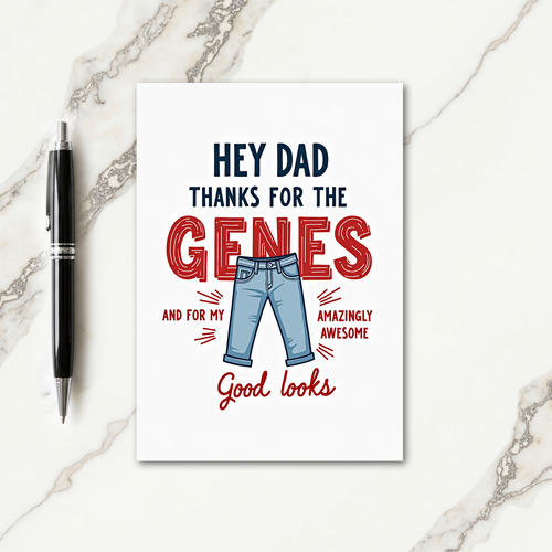 Funny Genes Fathers Day Card