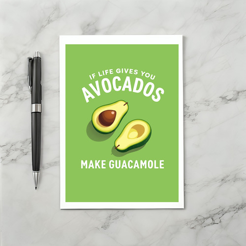 Funny Guacamole Avocado Joke Card