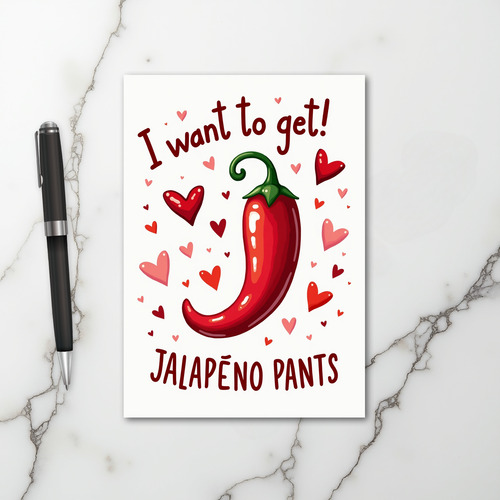 Funny Hot Jalapeno Pants Card