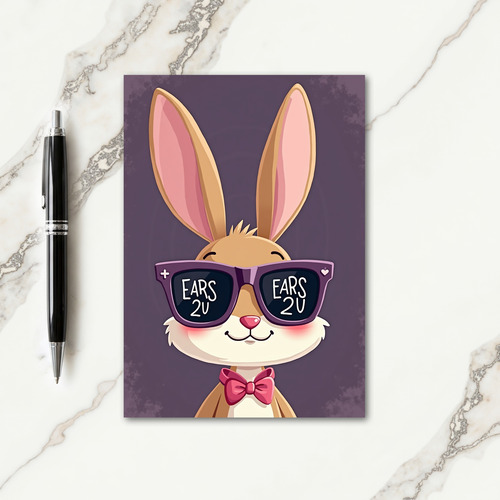 Funny Long Ear Glasses Pun Card