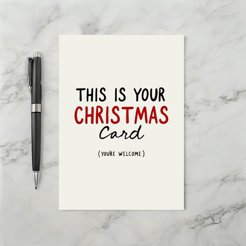 Funny Minimalist Christmas Card This Is Your Christmas Card