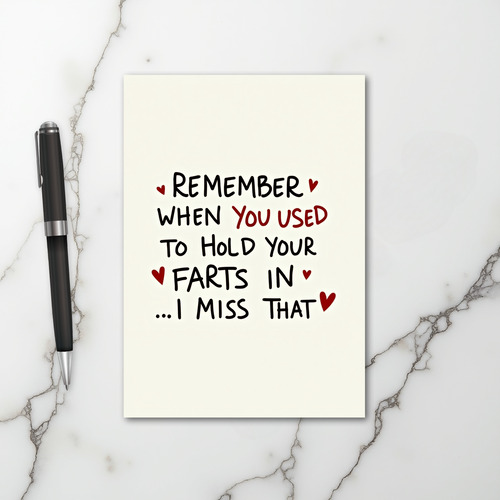 Funny Miss Your Farts Card