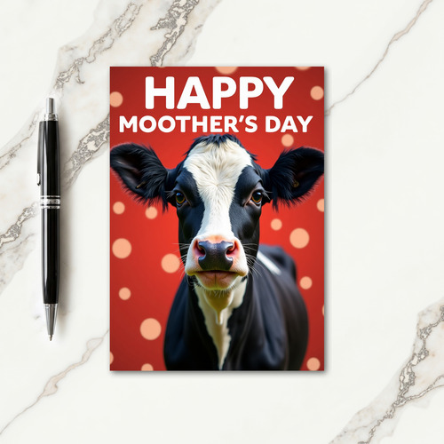 Funny Moo Mothers Day Card