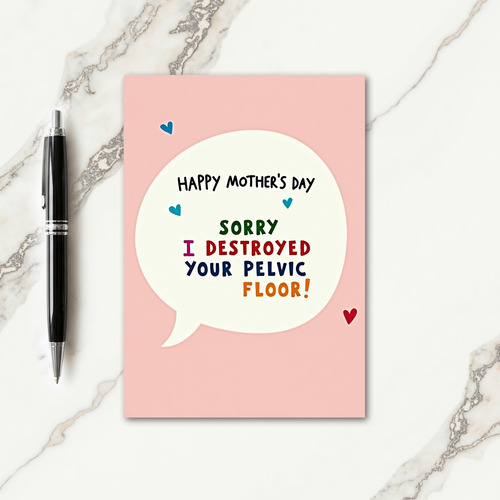 Funny Mothers Day Apology Card
