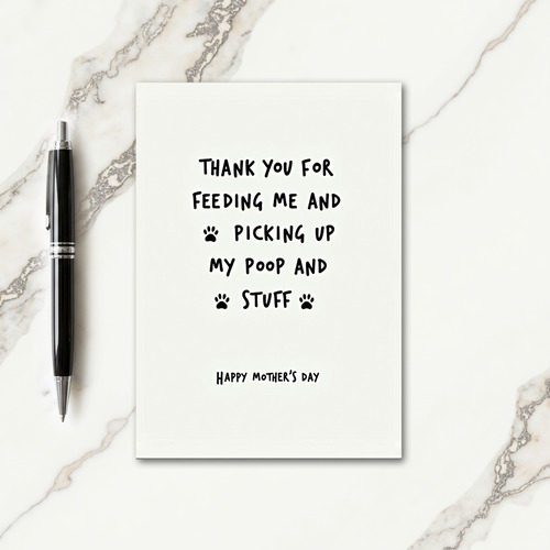 Funny Mothers Day Pet Card