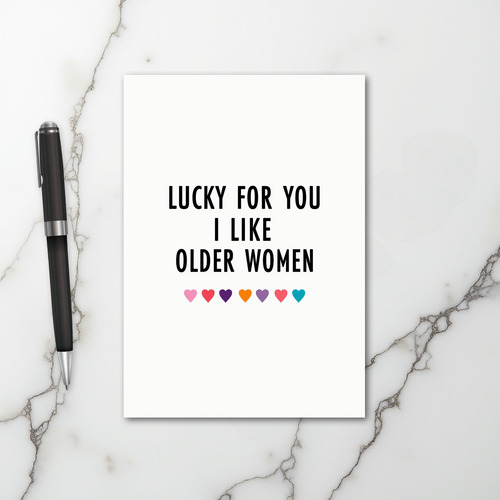Funny Older Women Love Card