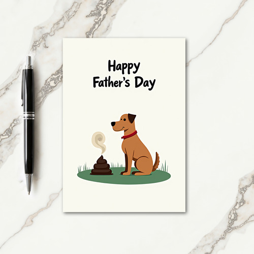 Funny Pet Fathers Day Art Card