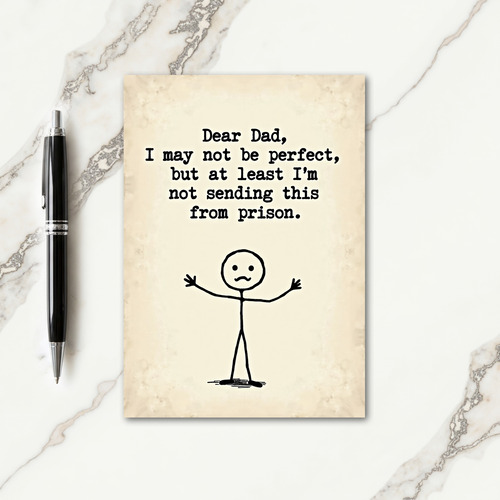 Funny Prison Dads Day Card