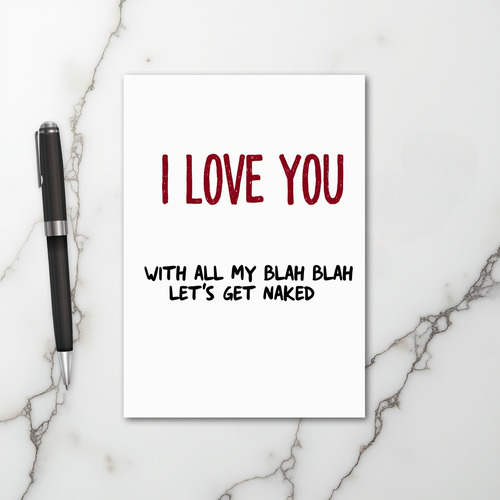 Funny Romantic Naked Card