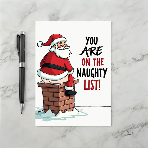 Funny Santa Claus Butt Chimney Naughty List