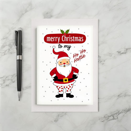 Funny Santa Ho Ho Hottie Christmas Card