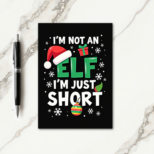Funny Short Person Christmas Card