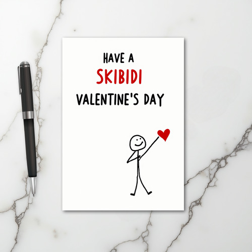 Funny Skibidi Valentines Day Card