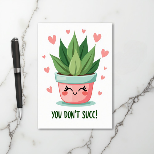 Funny Succulent Pun Love Card