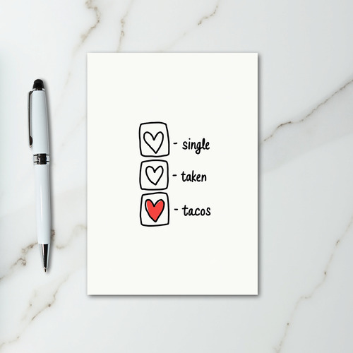 Funny Taco Relationship Card