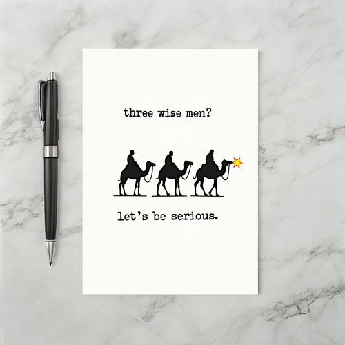 Funny Three Wise Men Christmas Card