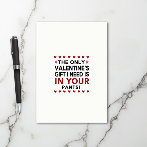 Funny Valentines Pants Card