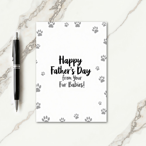 Fur Baby Fathers Day Card