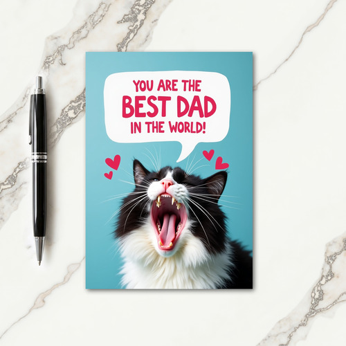 Furry Best Dad Greeting Card