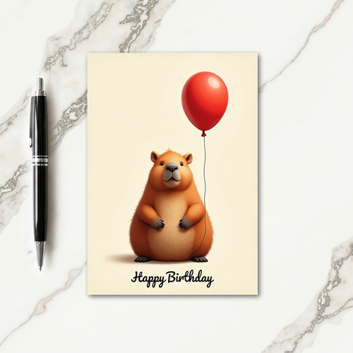 Furry Creature Birthday Card