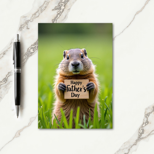 Furry Friend Fathers Day Wish Card