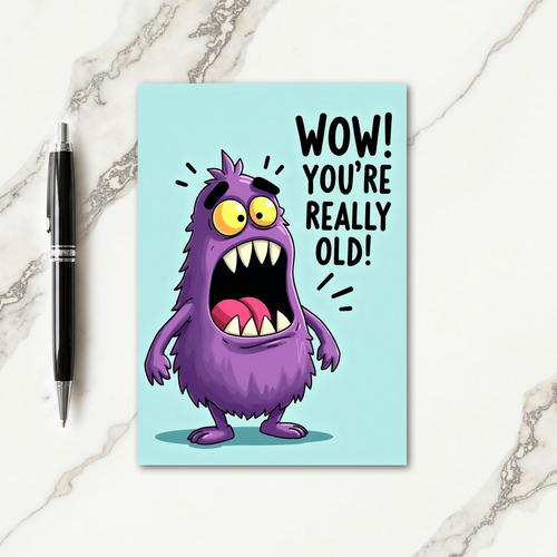 Fuzzy Monster Birthday Card