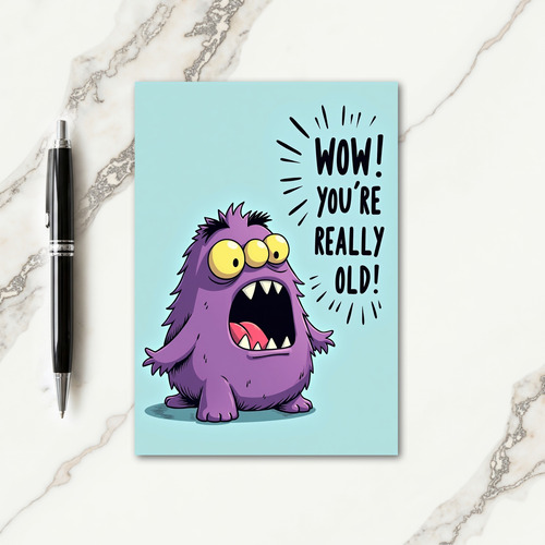 Fuzzy Surprise Birthday Card
