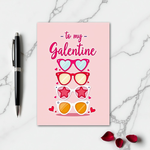 Galentine Best Friend Sunglasses Card
