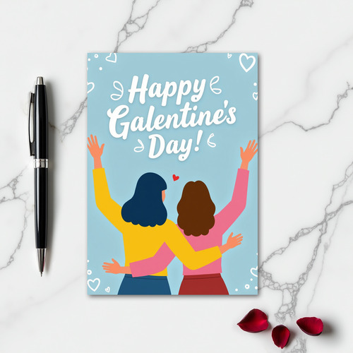 Galentines Day Friendship Hearts Card