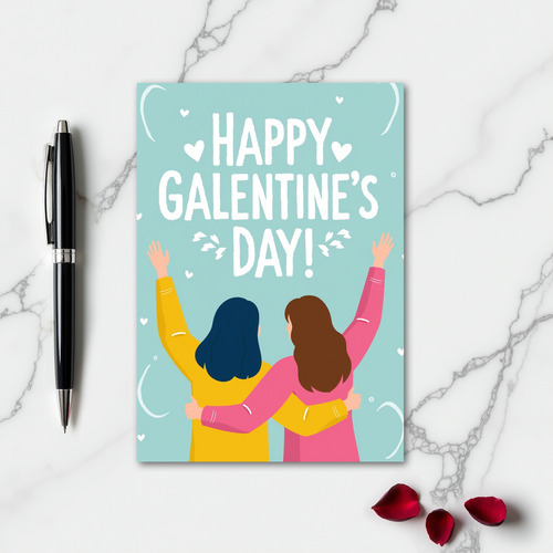 Galentines Day Heart Card