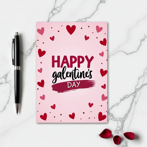 Galentines Day Hearts Friend Card