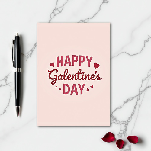 Galentines Day Hearts Layered Card