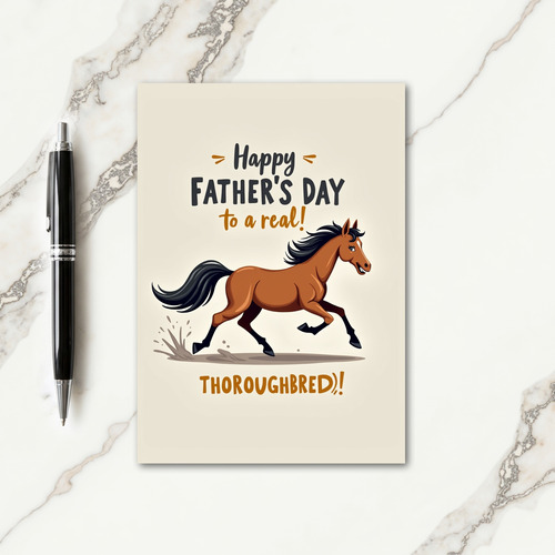 Galloping Fathers Day Card