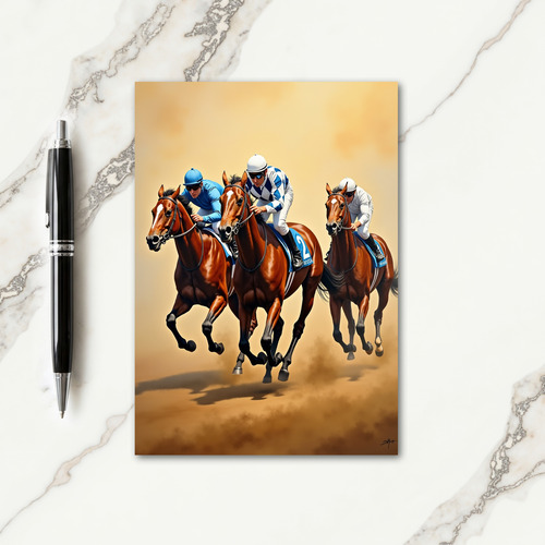 Galloping Horses Fathers Day Card