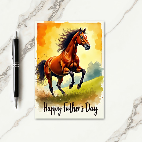 Galloping Steed Fathers Day Card