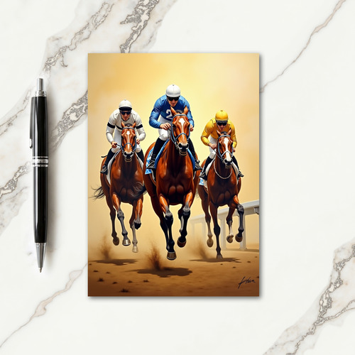 Galloping Steeds Fathers Day Card