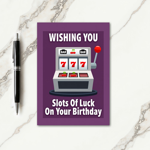 Gaming Luck Birthday Card