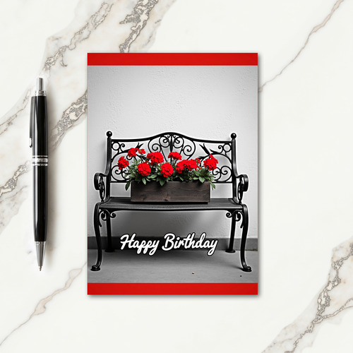 Garden Bench Birthday Card