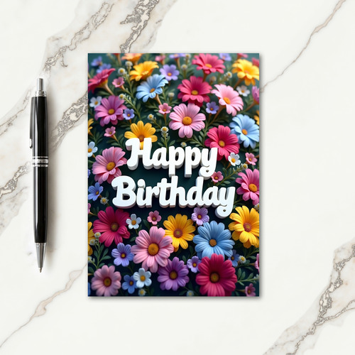 Garden Birthday Art Card